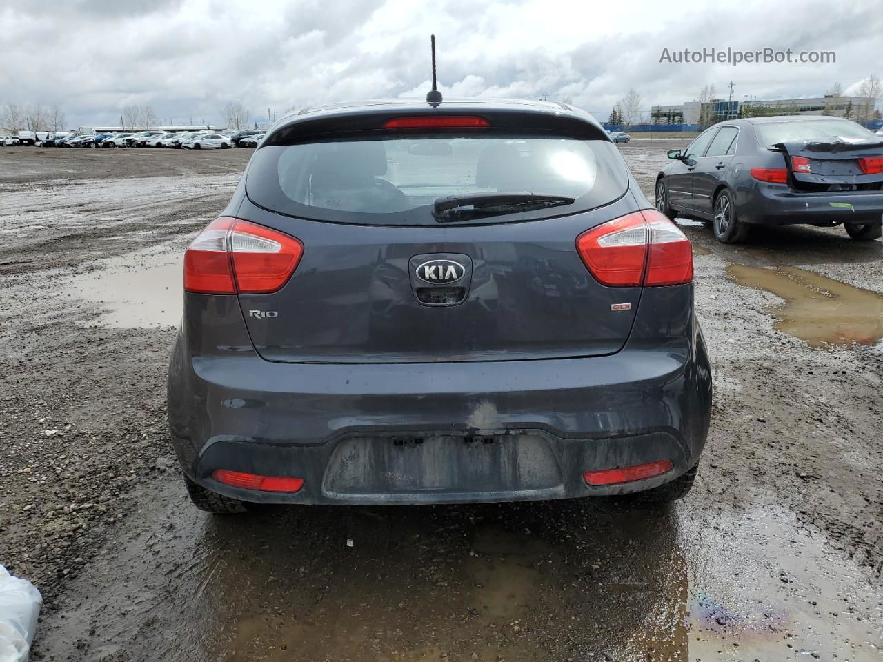 2013 Kia Rio Lx Gray vin: KNADM5A34D6861614