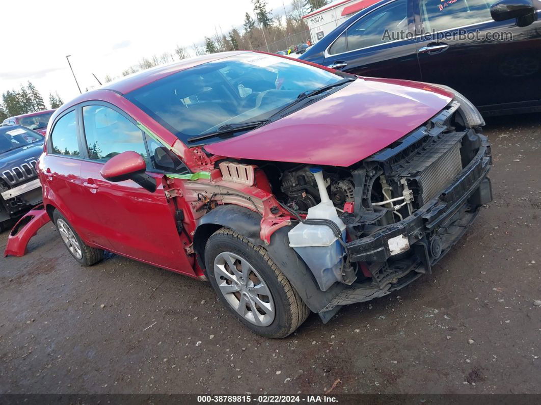 2014 Kia Rio Lx Red vin: KNADM5A34E6358540