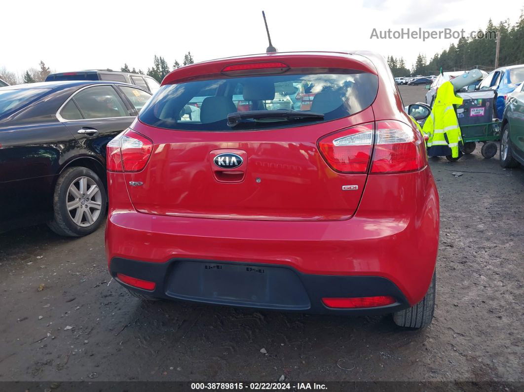 2014 Kia Rio Lx Red vin: KNADM5A34E6358540