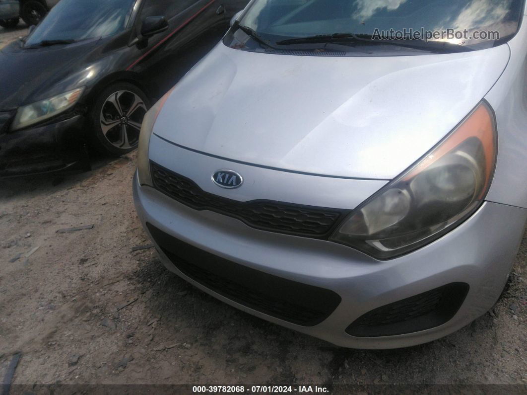 2013 Kia Rio Lx Silver vin: KNADM5A35D6118914