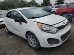 2014 Kia Rio Lx White vin: KNADM5A35E6406756