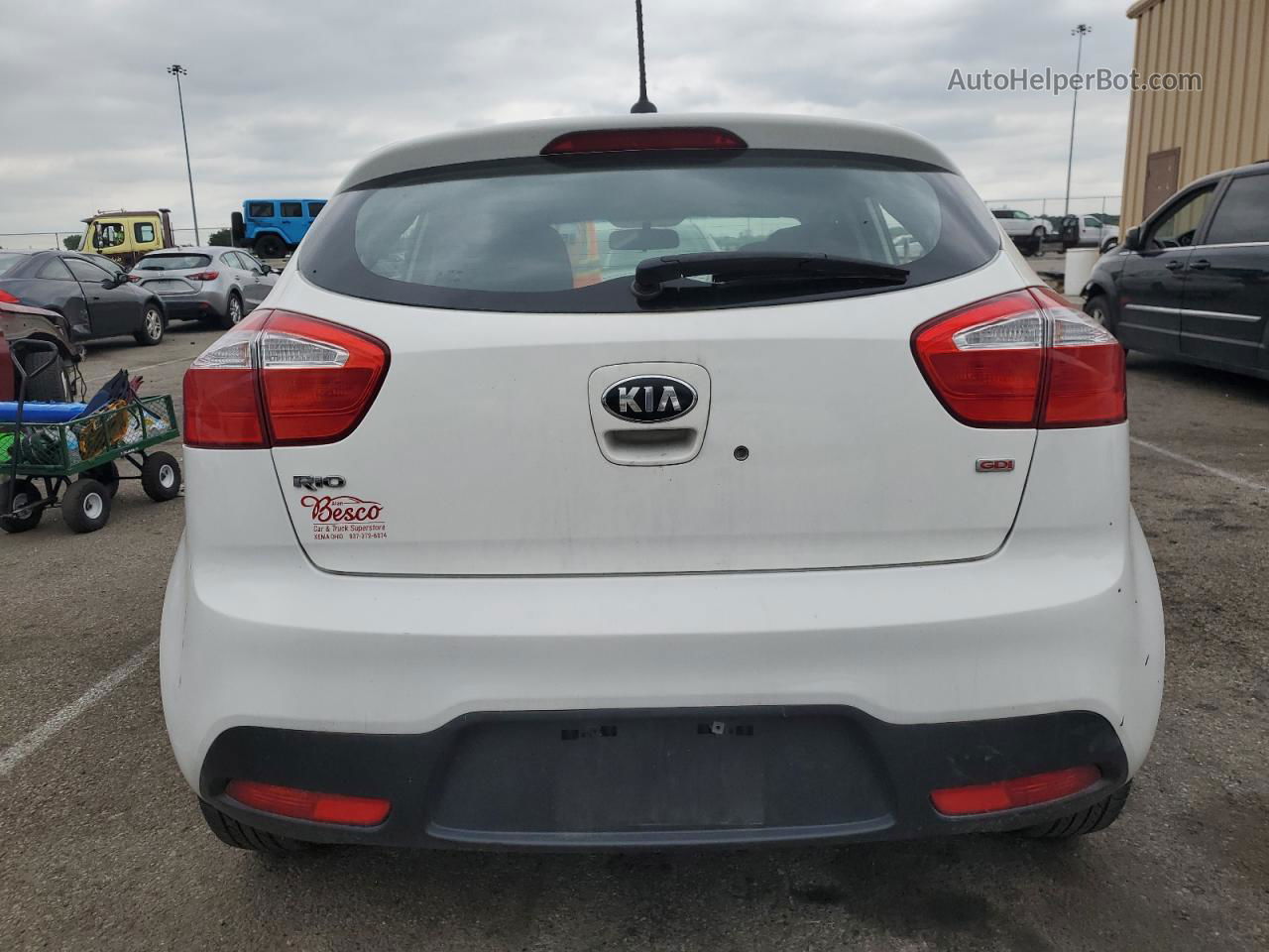 2014 Kia Rio Lx Белый vin: KNADM5A35E6406756