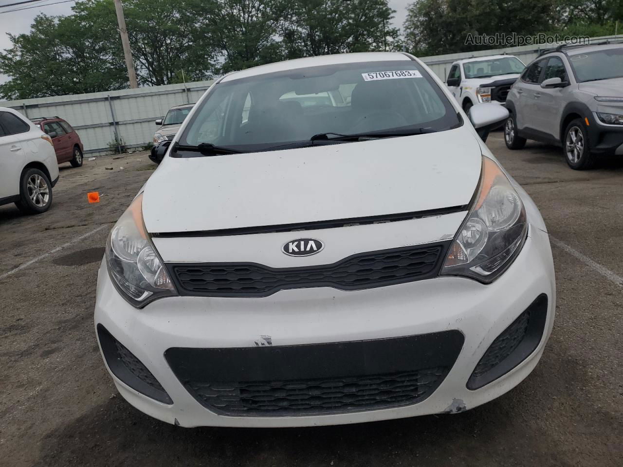 2014 Kia Rio Lx Белый vin: KNADM5A35E6406756