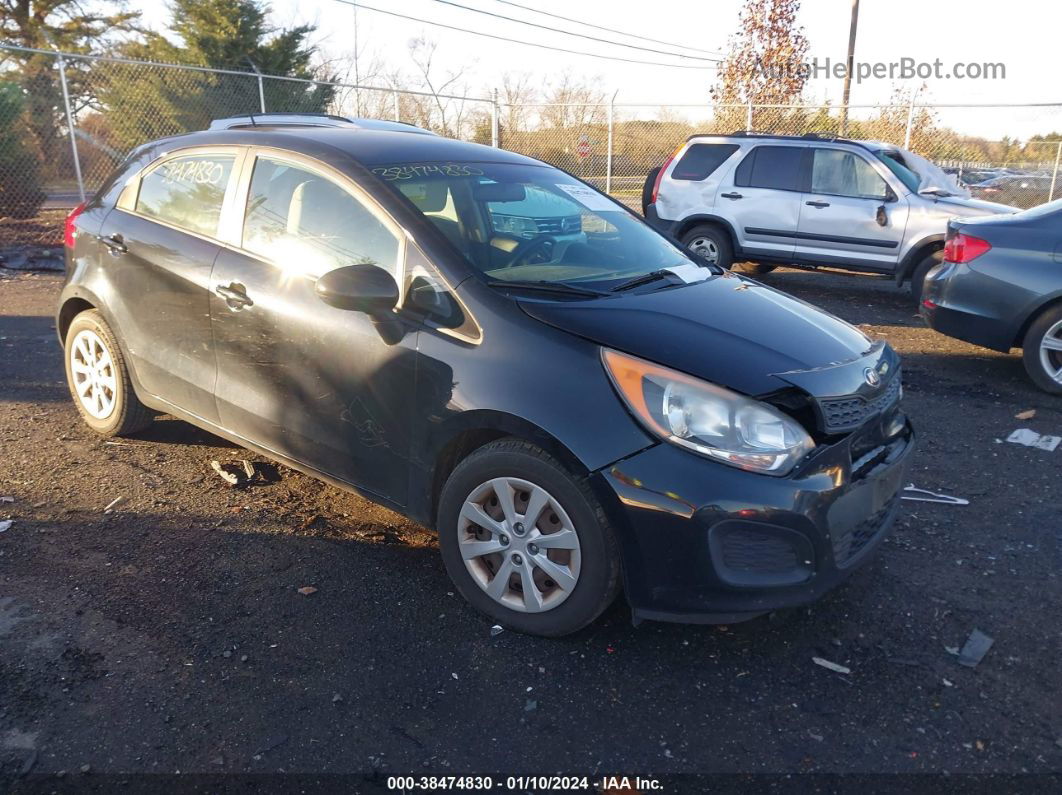 2014 Kia Rio Lx Black vin: KNADM5A35E6409589