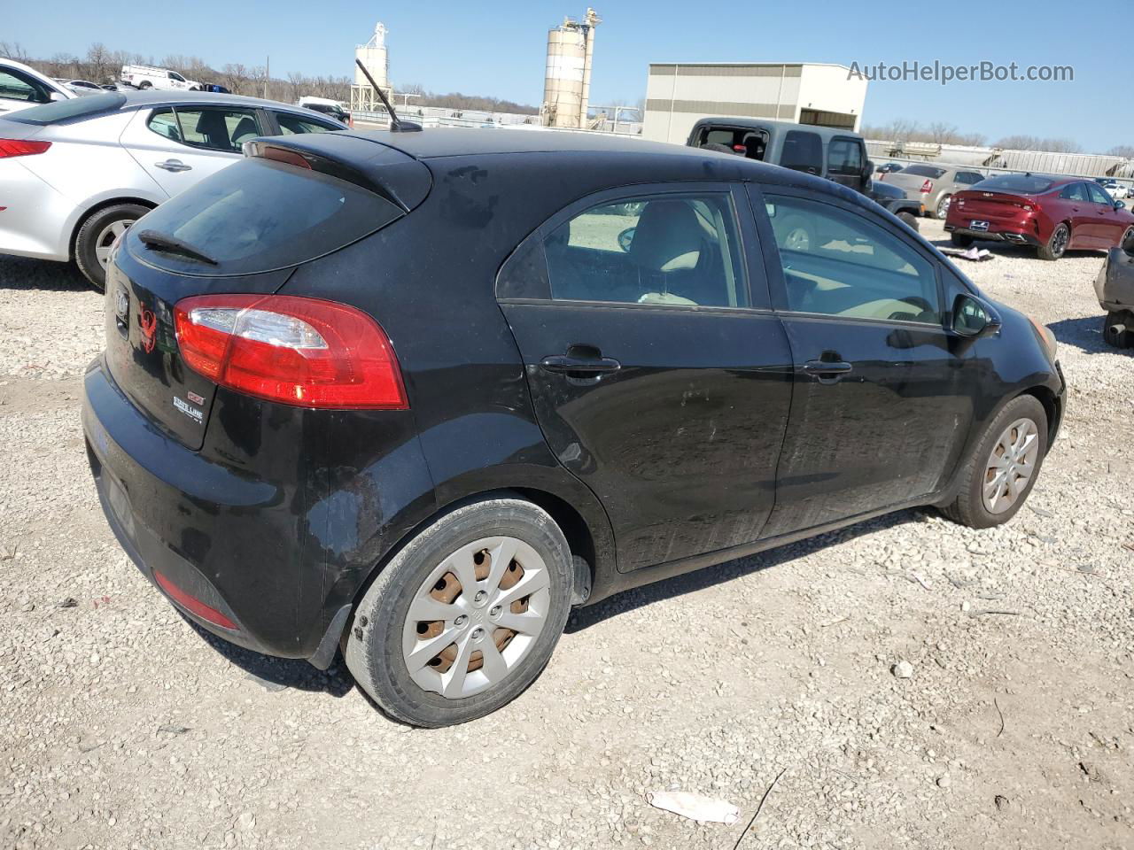 2013 Kia Rio Lx Black vin: KNADM5A36D6174599