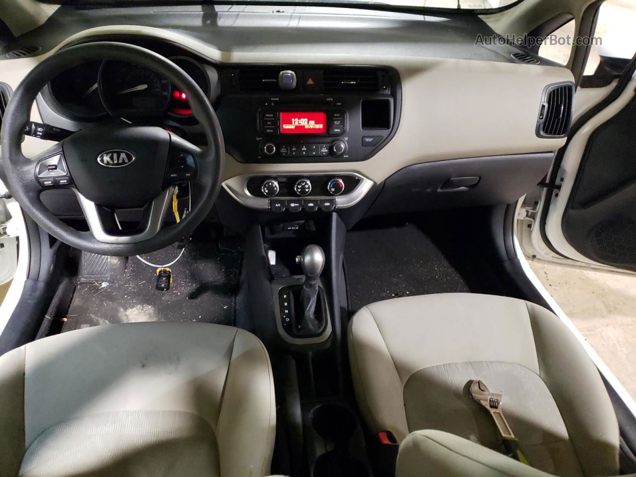 2013 Kia Rio Lx Белый vin: KNADM5A36D6223459