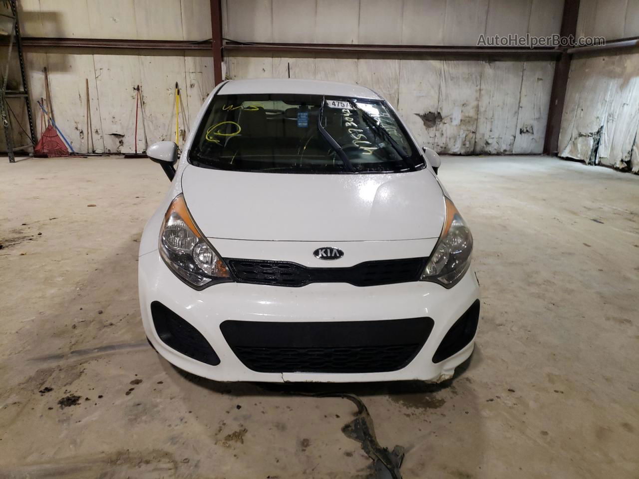 2013 Kia Rio Lx White vin: KNADM5A36D6223459