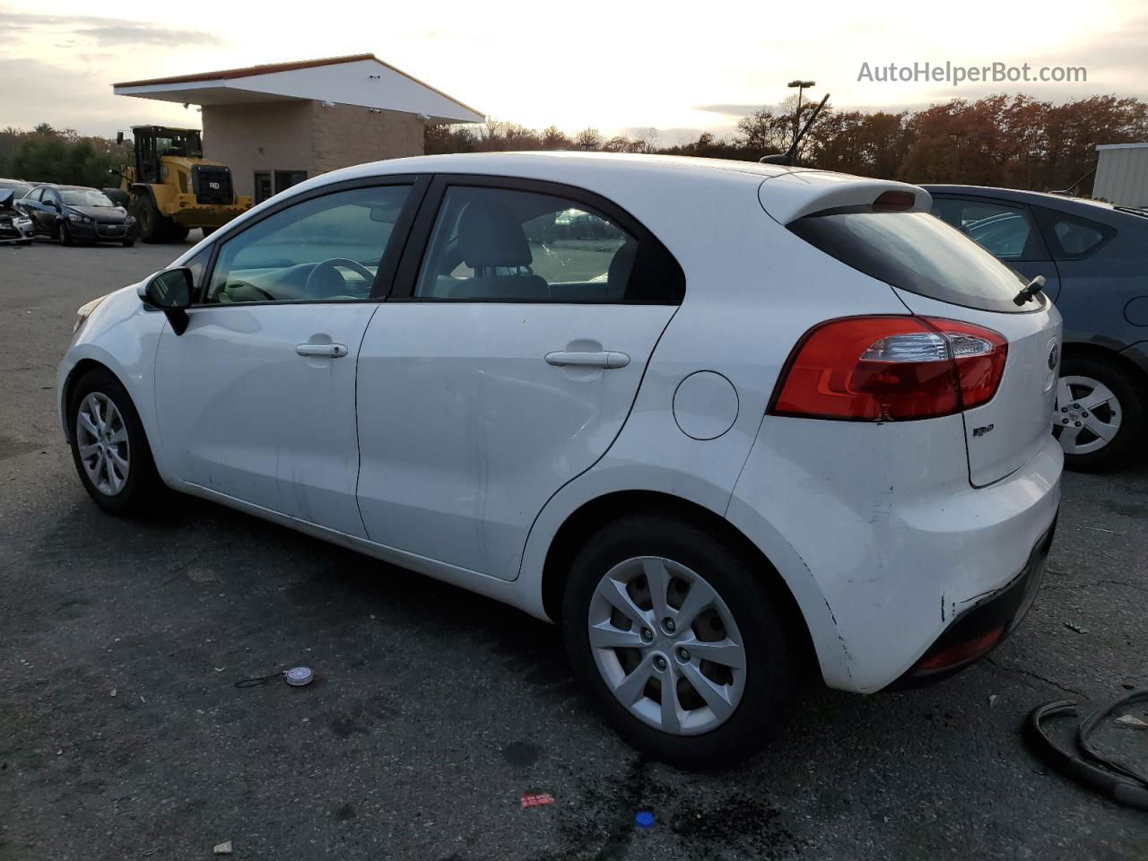 2013 Kia Rio Lx White vin: KNADM5A36D6227351