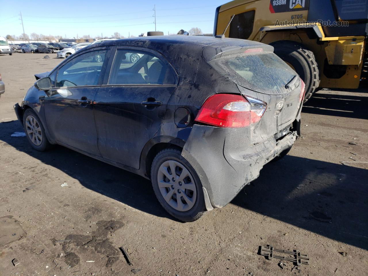 2014 Kia Rio Lx Black vin: KNADM5A36E6331176