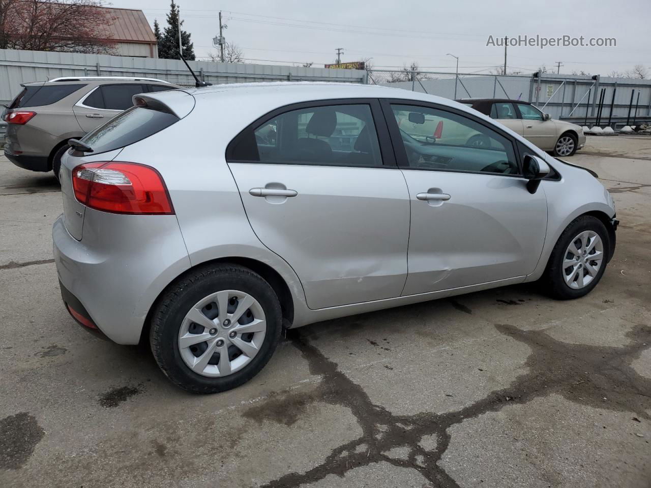 2014 Kia Rio Lx Silver vin: KNADM5A36E6338144