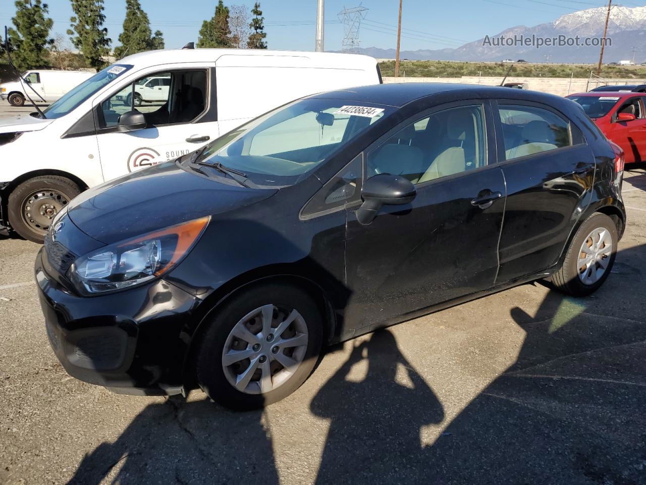 2014 Kia Rio Lx Black vin: KNADM5A36E6360368