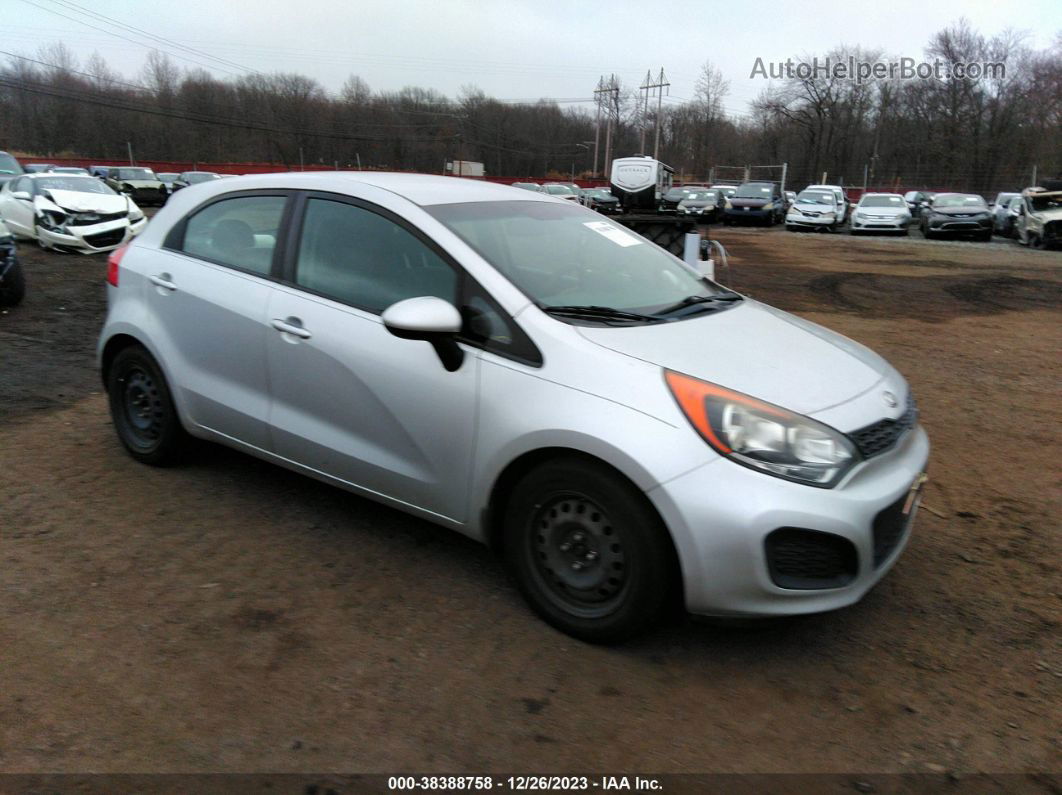 2014 Kia Rio Lx Silver vin: KNADM5A36E6415885