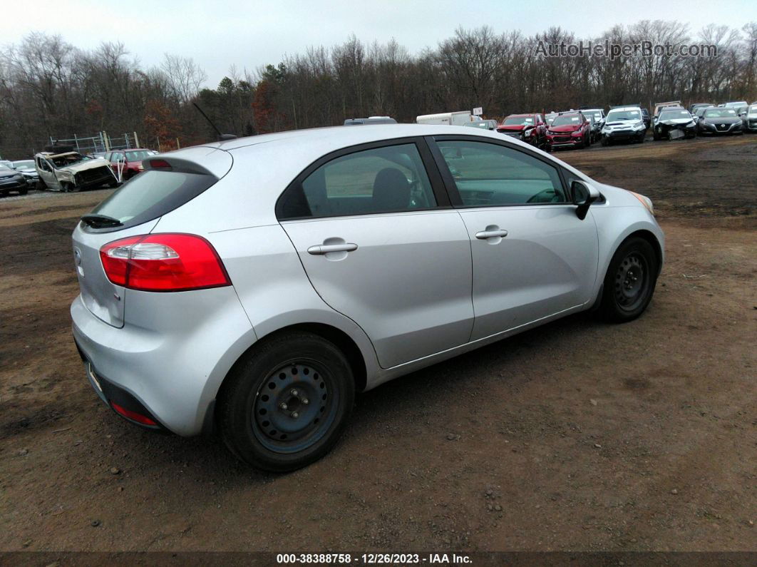 2014 Kia Rio Lx Silver vin: KNADM5A36E6415885