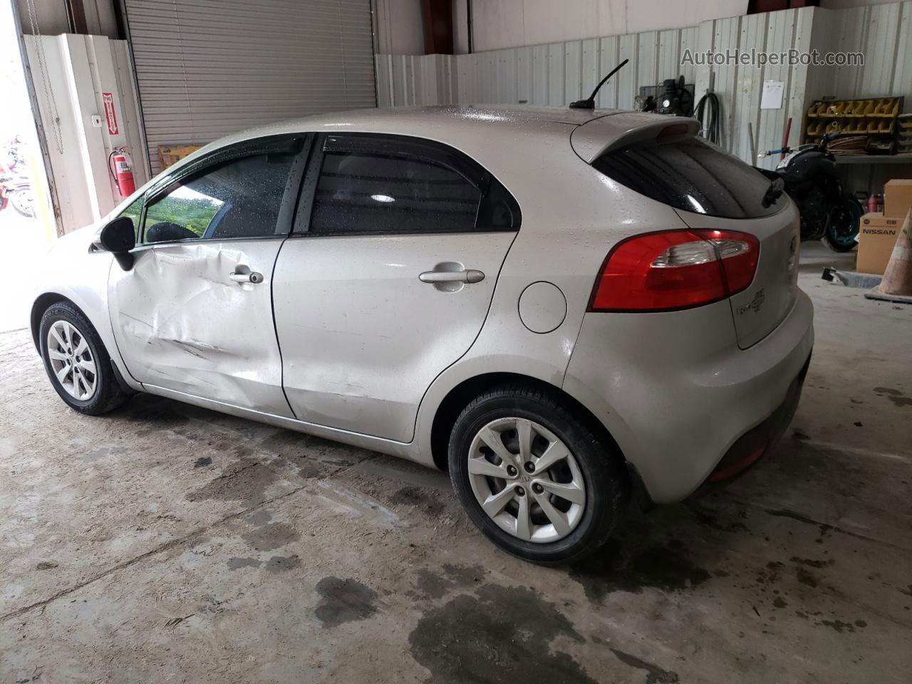 2013 Kia Rio Lx Silver vin: KNADM5A37D6197759