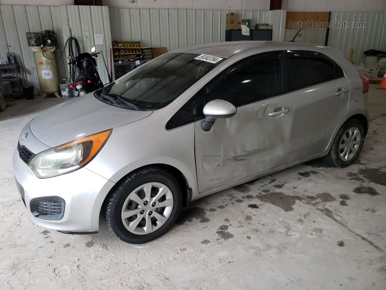 2013 Kia Rio Lx Серебряный vin: KNADM5A37D6197759