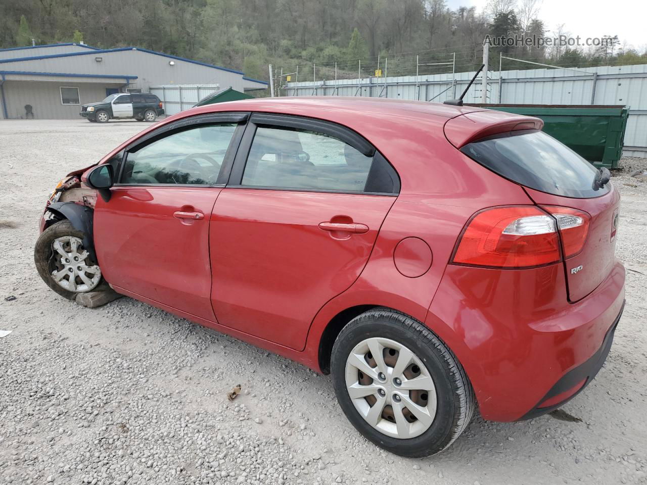 2013 Kia Rio Lx Red vin: KNADM5A37D6212969