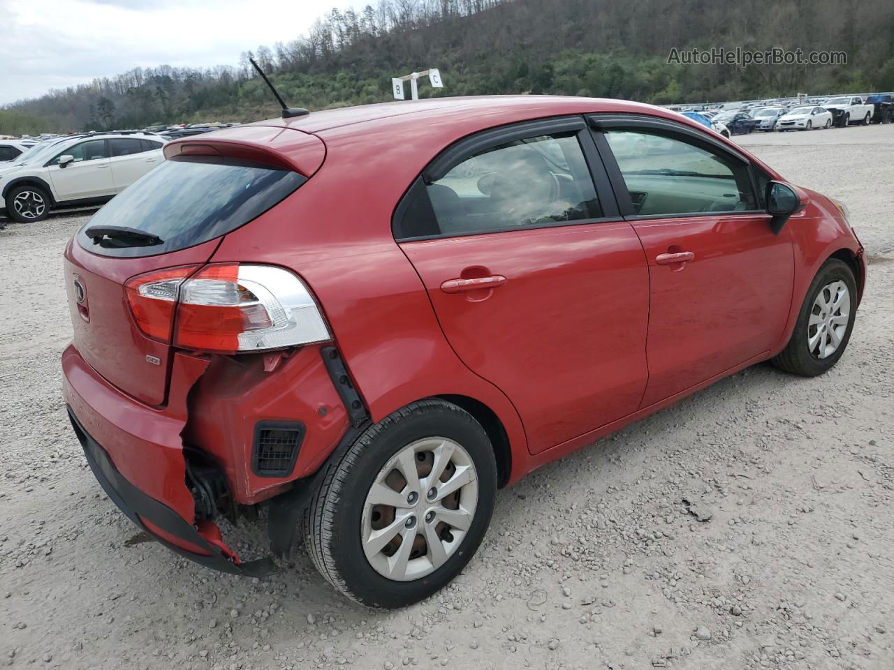 2013 Kia Rio Lx Red vin: KNADM5A37D6212969