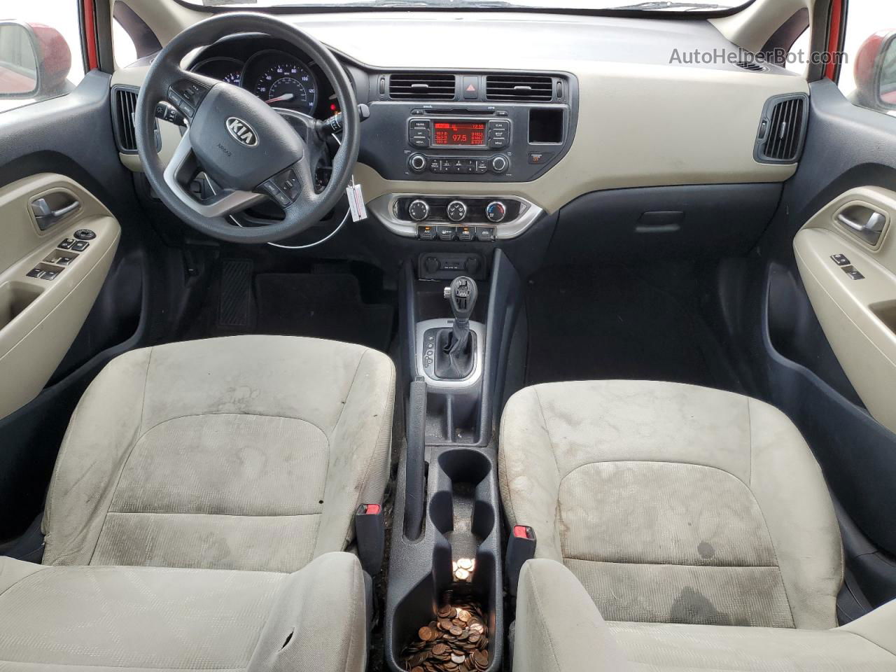 2013 Kia Rio Lx Красный vin: KNADM5A37D6212969