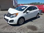 2013 Kia Rio Lx White vin: KNADM5A37D6297084