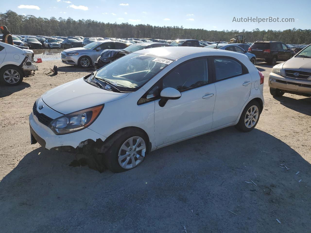 2013 Kia Rio Lx Белый vin: KNADM5A37D6847609