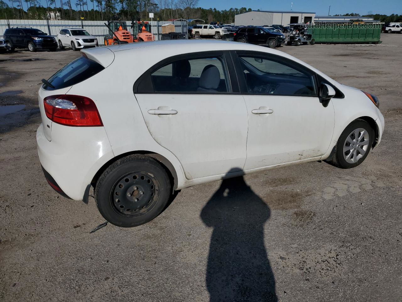 2013 Kia Rio Lx White vin: KNADM5A37D6847609