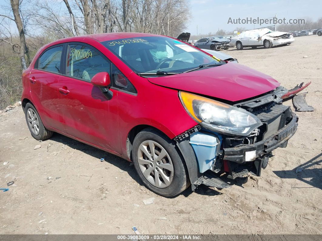 2014 Kia Rio Lx Red vin: KNADM5A37E6416477