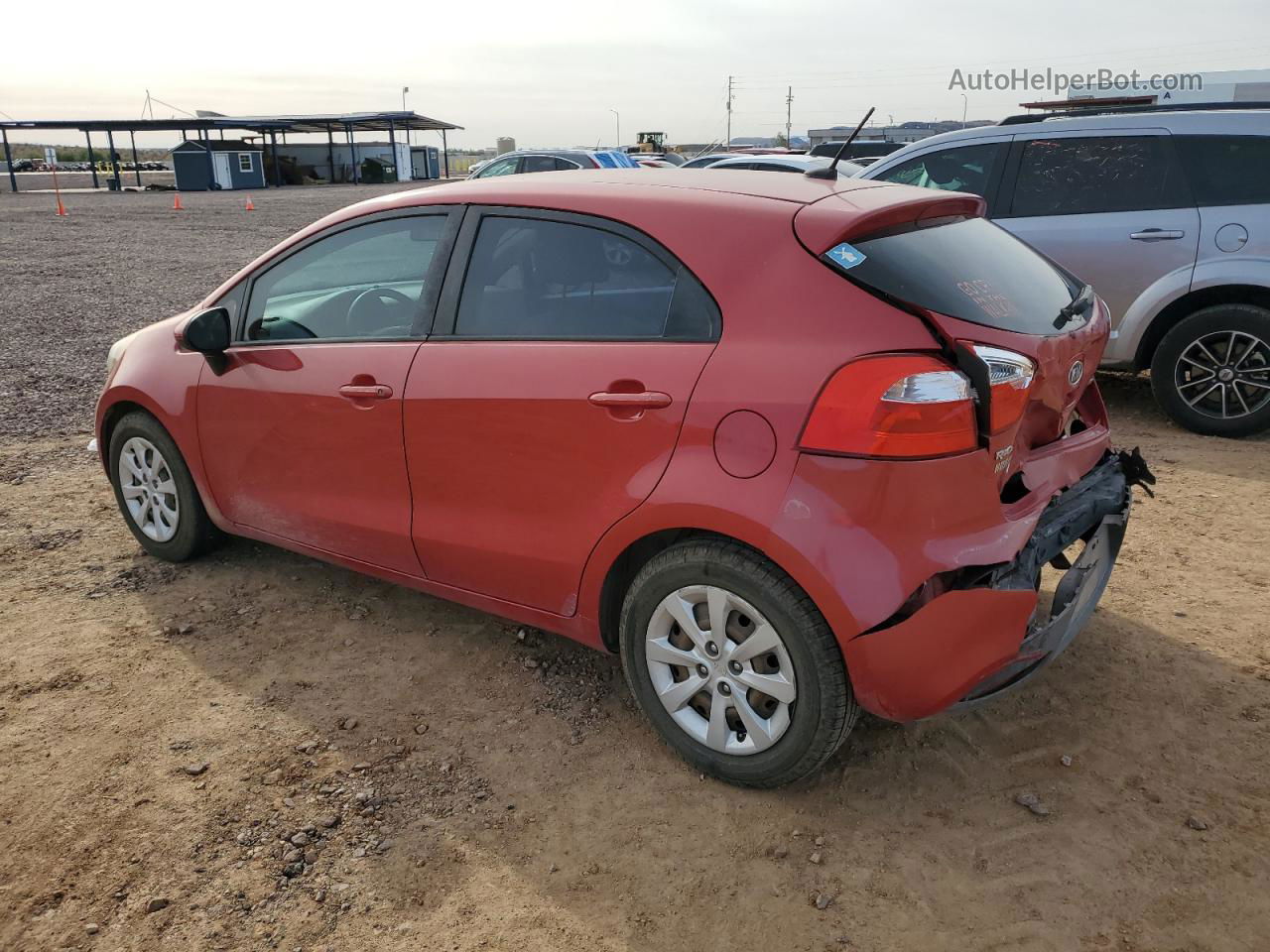 2013 Kia Rio Lx Red vin: KNADM5A38D6100262