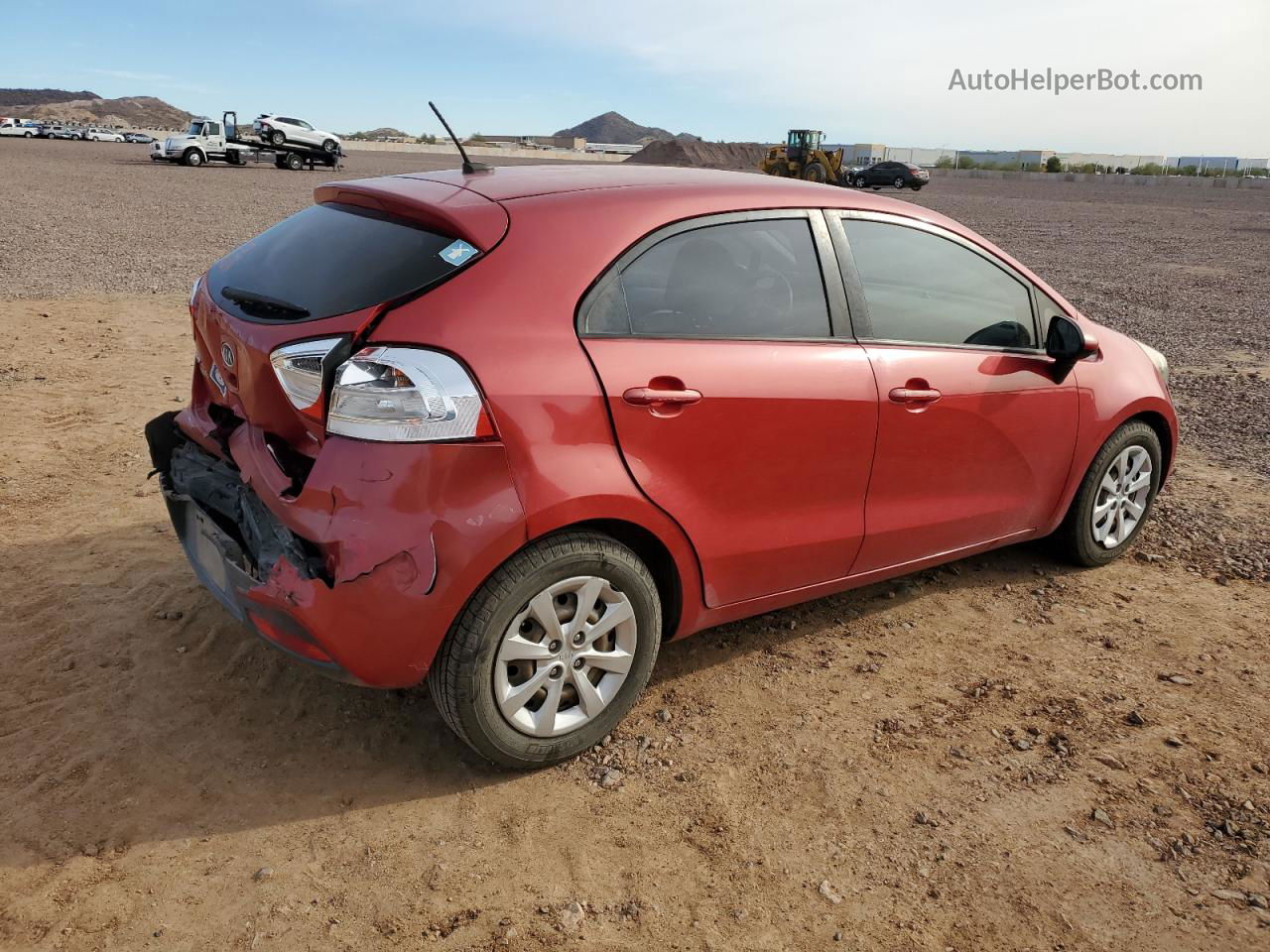 2013 Kia Rio Lx Red vin: KNADM5A38D6100262