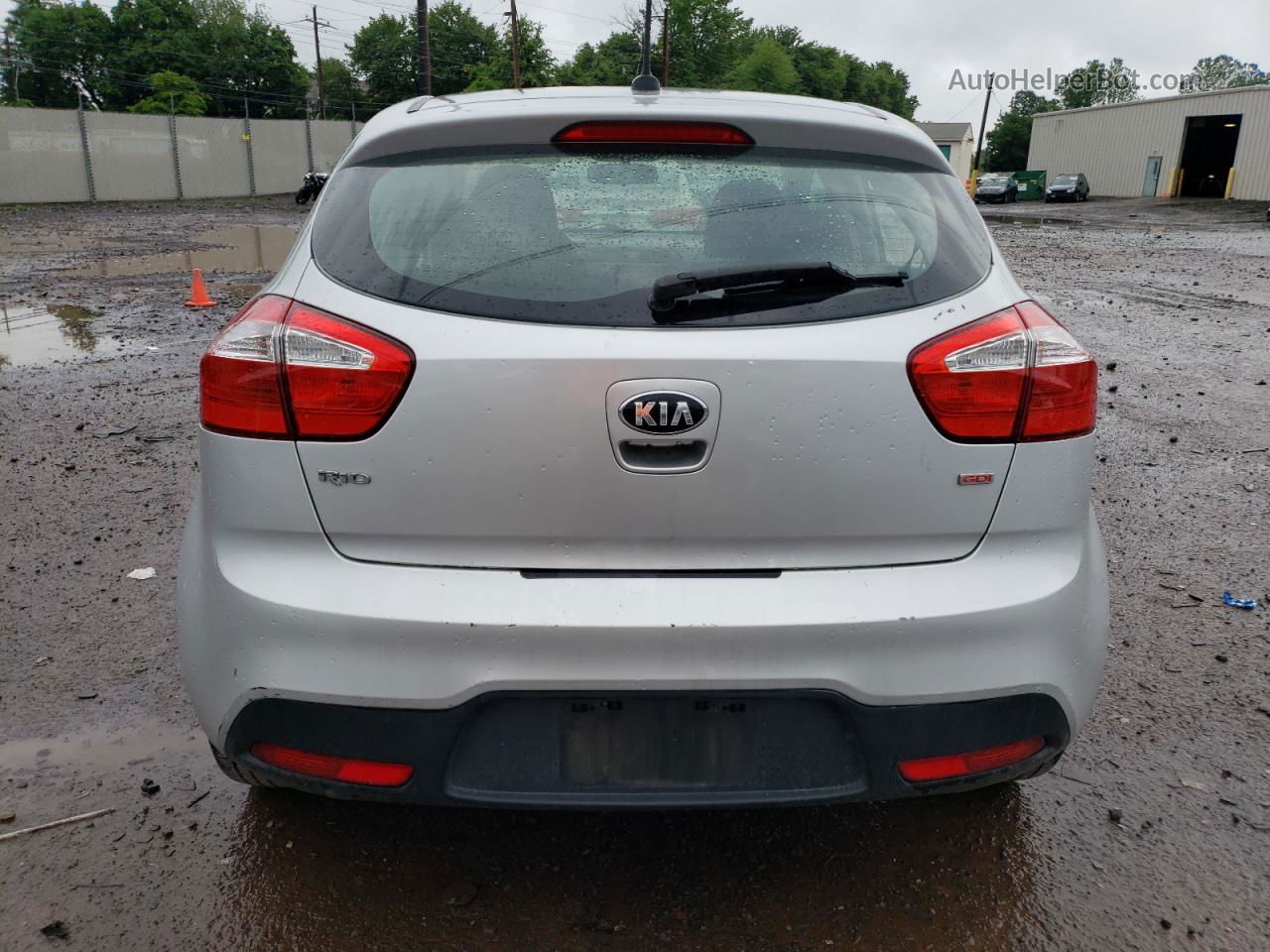 2013 Kia Rio Lx Silver vin: KNADM5A38D6181702