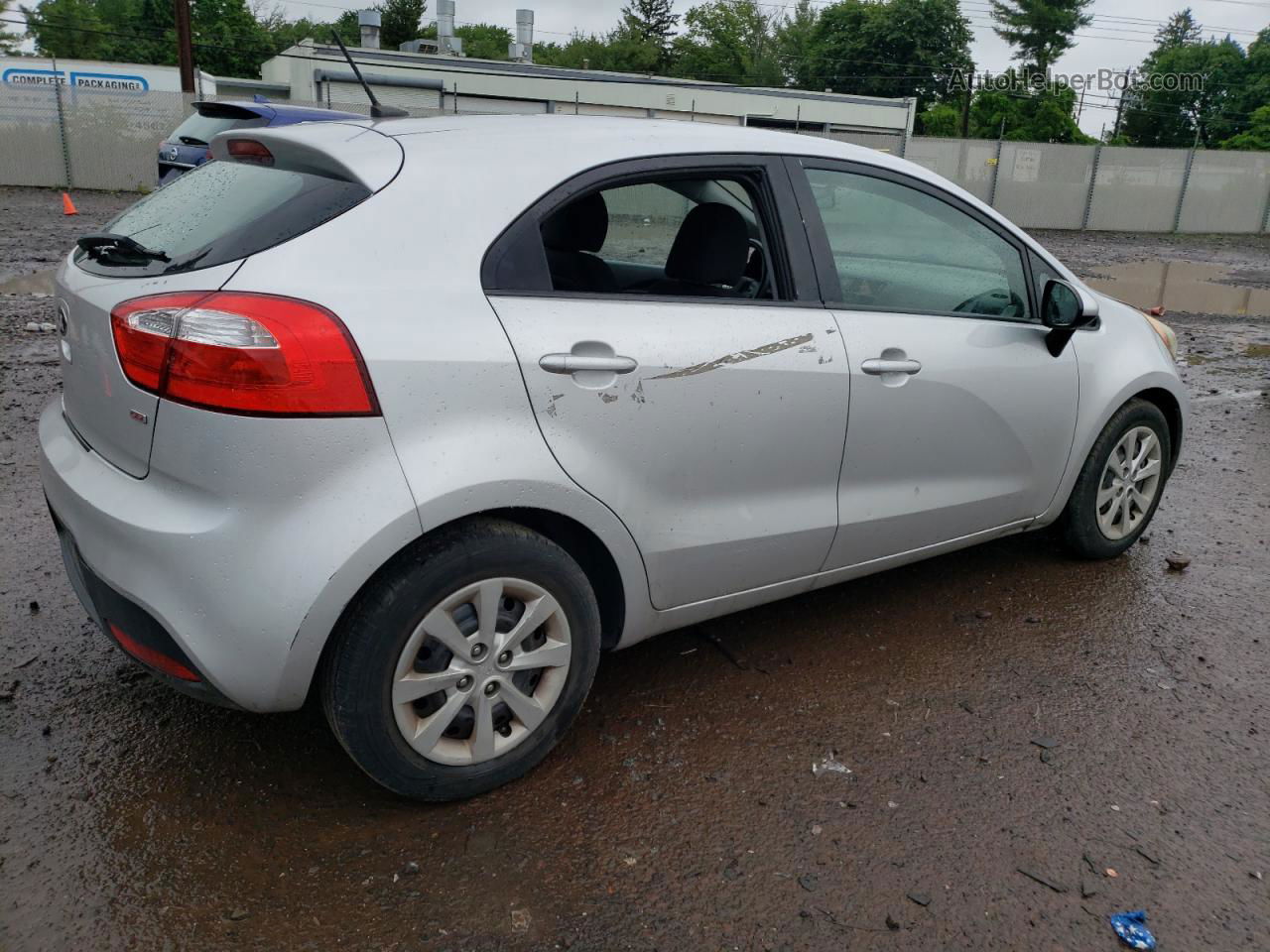 2013 Kia Rio Lx Silver vin: KNADM5A38D6181702