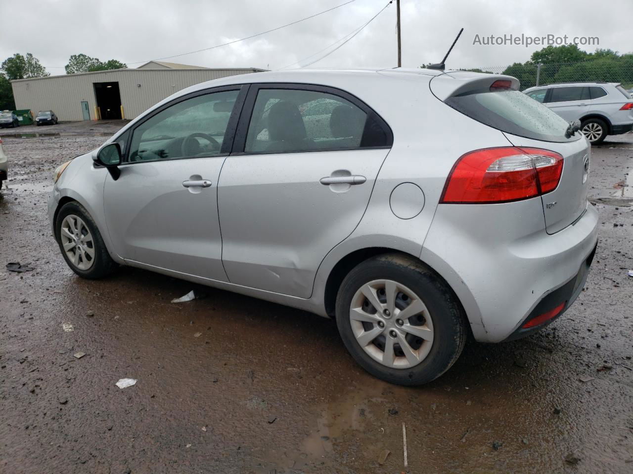 2013 Kia Rio Lx Silver vin: KNADM5A38D6181702