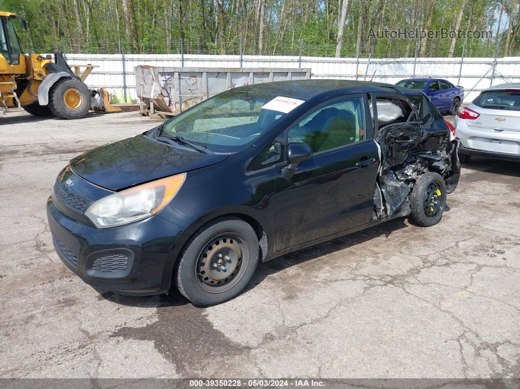 2013 Kia Rio Lx Black vin: KNADM5A38D6214276