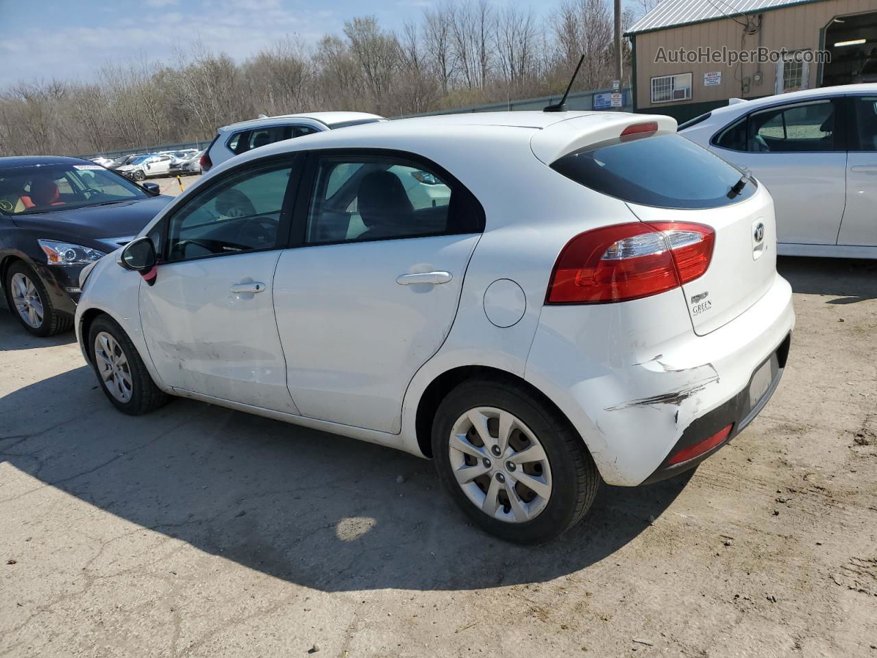 2013 Kia Rio Lx White vin: KNADM5A38D6307752