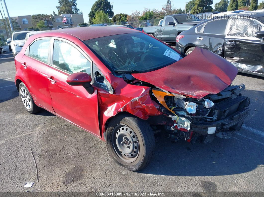 2013 Kia Rio Lx Red vin: KNADM5A38D6316287