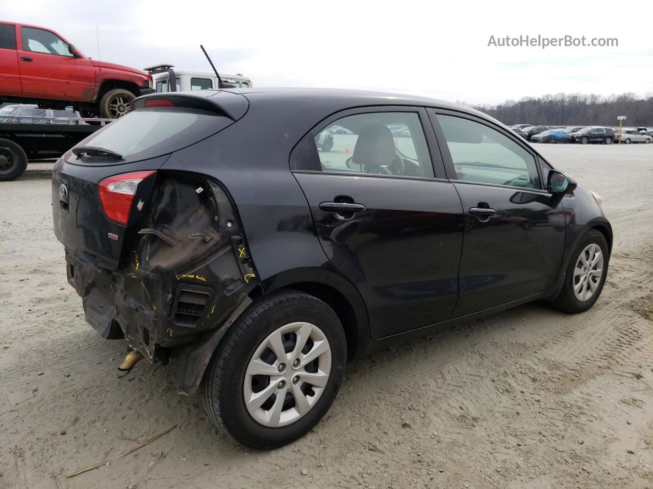 2014 Kia Rio Lx Black vin: KNADM5A38E6409571