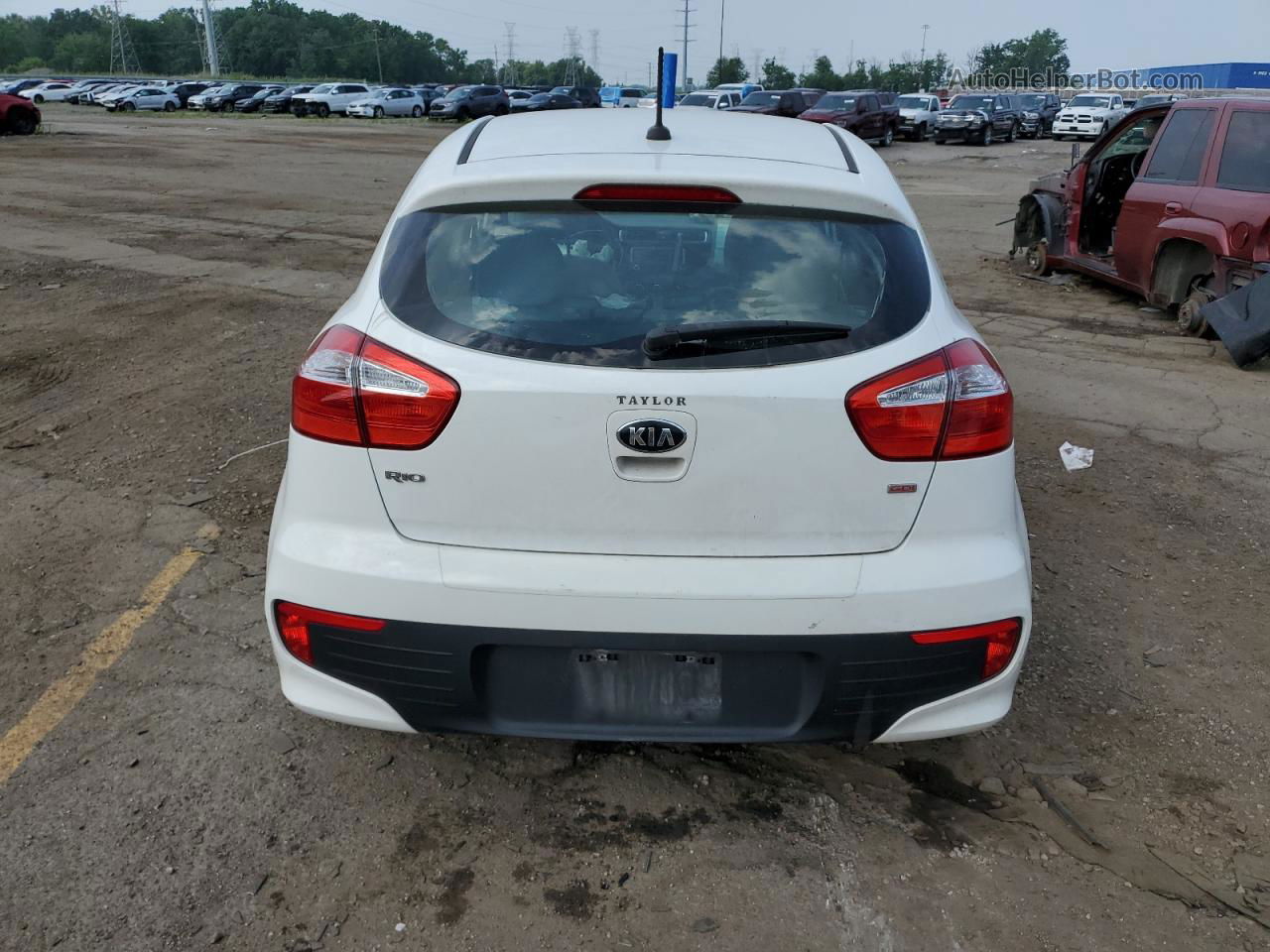 2016 Kia Rio Lx Белый vin: KNADM5A38G6569601