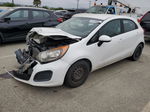 2013 Kia Rio Lx White vin: KNADM5A39D6098344