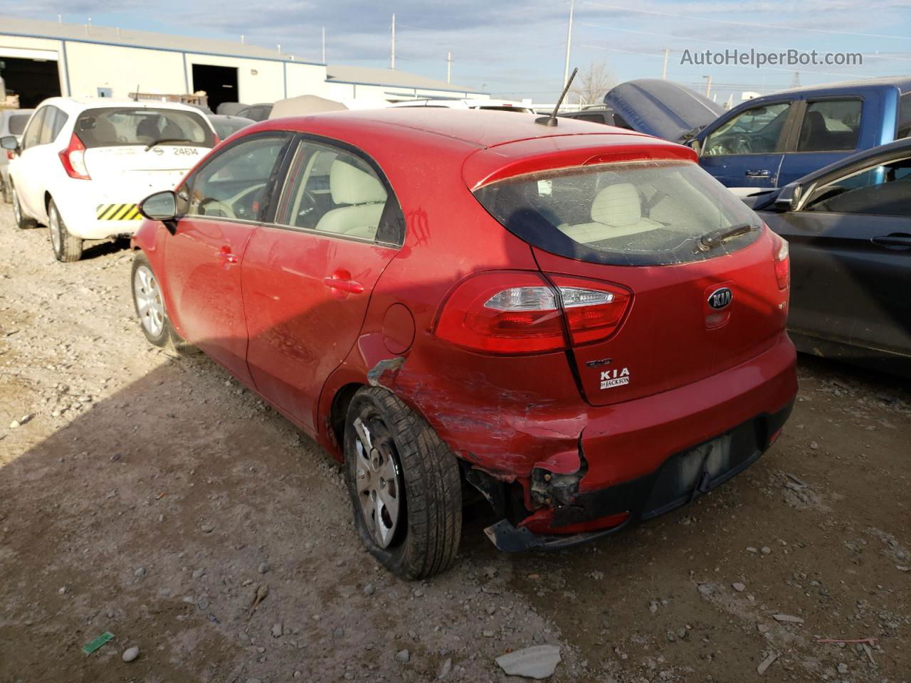 2013 Kia Rio Lx Red vin: KNADM5A39D6307033