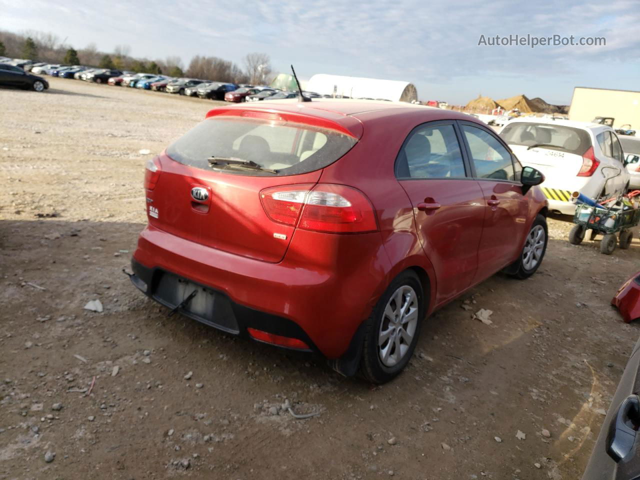 2013 Kia Rio Lx Red vin: KNADM5A39D6307033