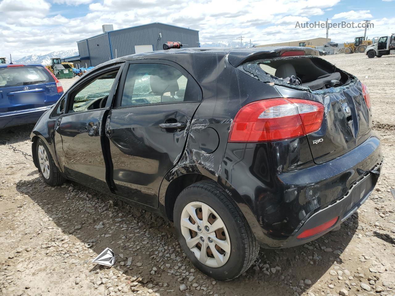 2013 Kia Rio Lx Black vin: KNADM5A39D6309798