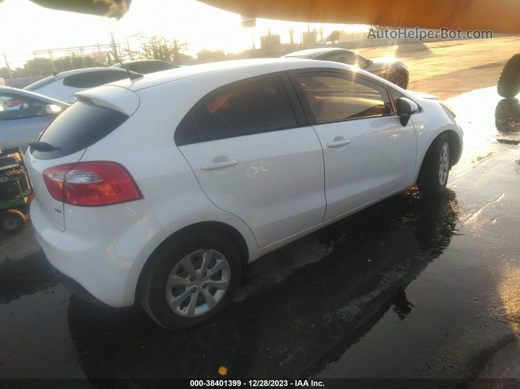 2013 Kia Rio Lx White vin: KNADM5A3XD6111876