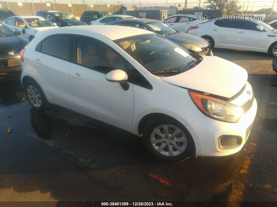 2013 Kia Rio Lx White vin: KNADM5A3XD6111876