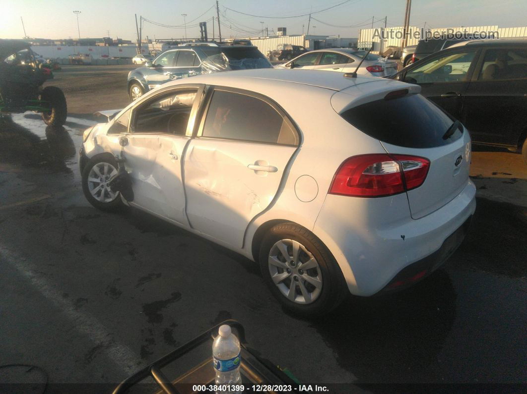 2013 Kia Rio Lx White vin: KNADM5A3XD6111876