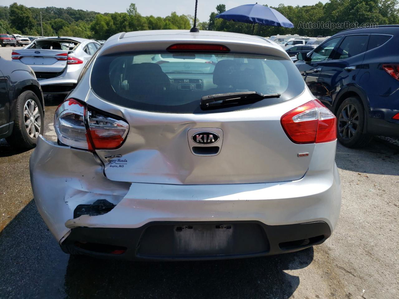 2013 Kia Rio Lx Silver vin: KNADM5A3XD6162018