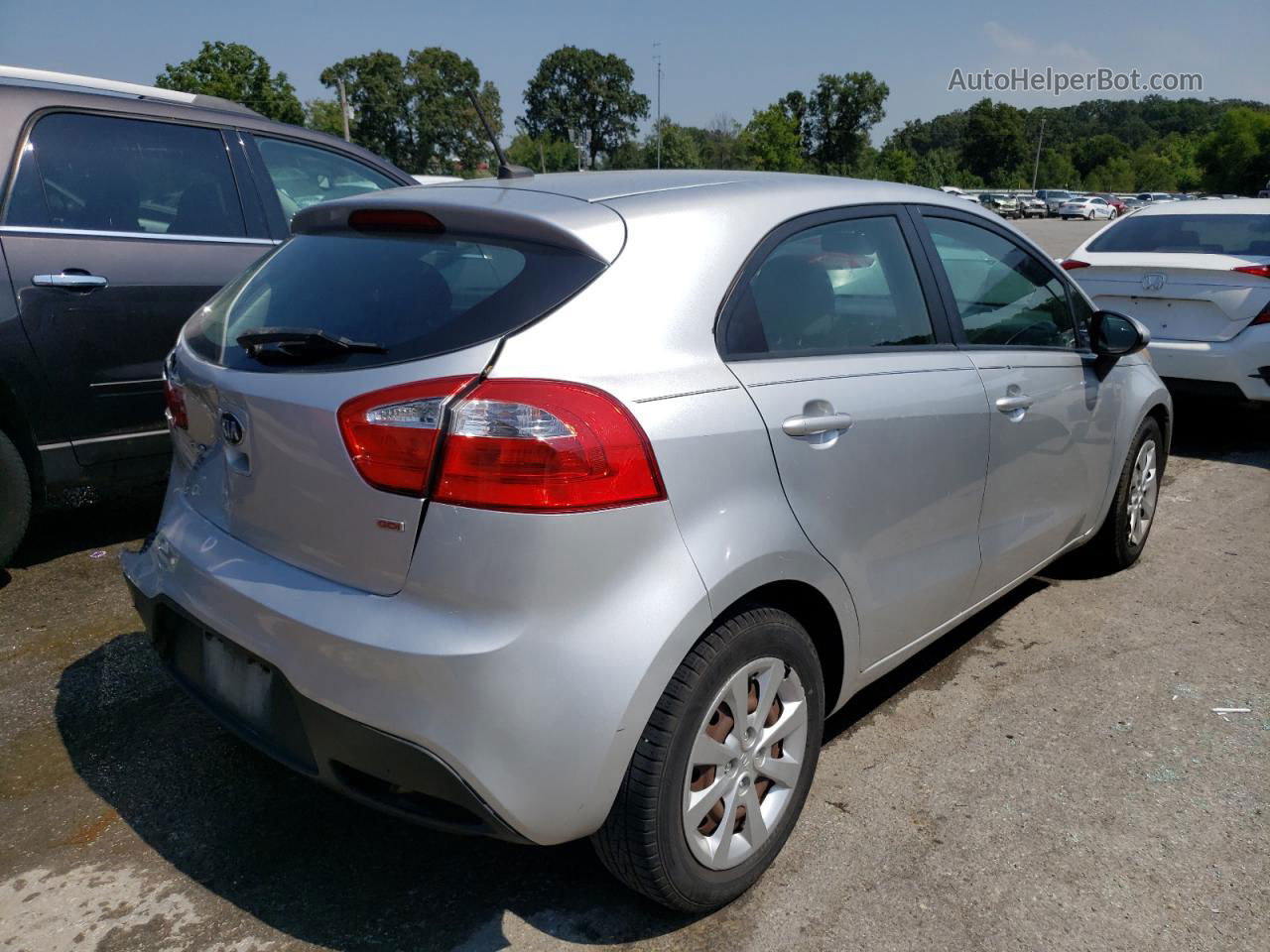 2013 Kia Rio Lx Silver vin: KNADM5A3XD6162018