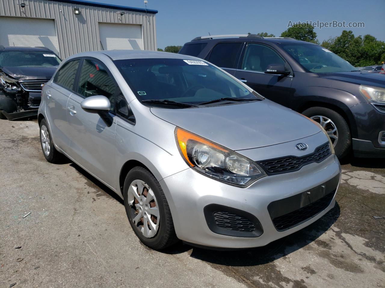 2013 Kia Rio Lx Silver vin: KNADM5A3XD6162018