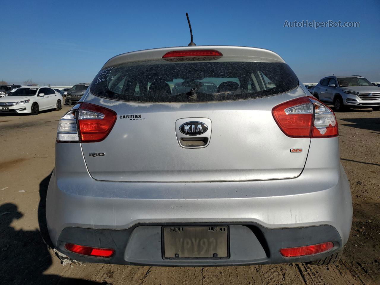 2013 Kia Rio Lx Silver vin: KNADM5A3XD6176727