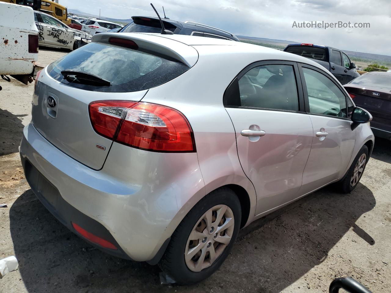 2013 Kia Rio Lx Silver vin: KNADM5A3XD6205675