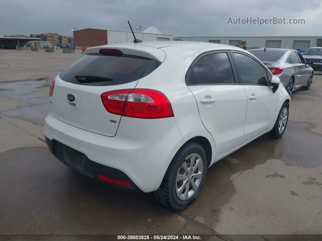 2013 Kia Rio Lx White vin: KNADM5A3XD6248123