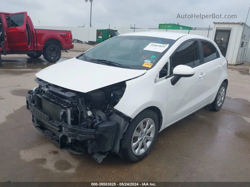 2013 Kia Rio Lx White vin: KNADM5A3XD6248123